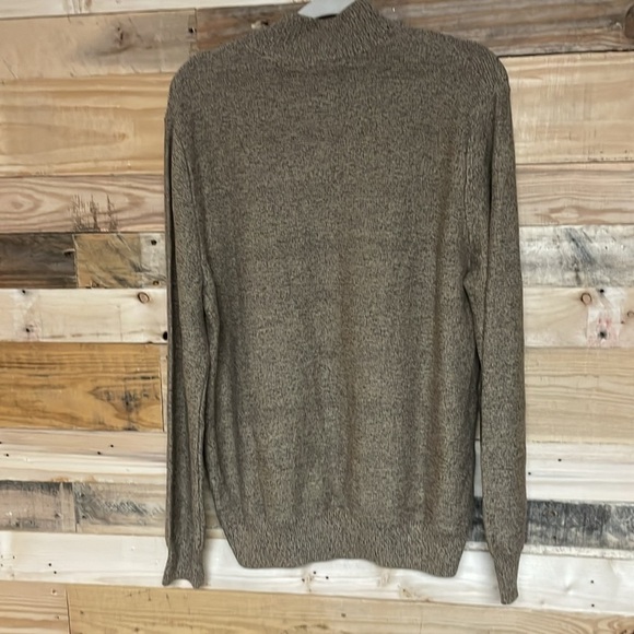 Chaps size L tan color mock neck pullover quarter button sweater - Picture 7 of 7